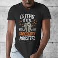 Creepin It Real Kindergarten Monsters Halloween Teacher Men's V-Neck T-Shirt, funny design Creepin It Real Kindergarten Monsters Halloween Teacher Men's V-Neck T-Shirt, funny design