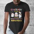 Creepin It Real With Kindergarten Monsters Halloween Teacher Men's V-Neck T-Shirt, funny design Creepin It Real With Kindergarten Monsters Halloween Teacher Men's V-Neck T-Shirt, funny design