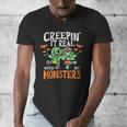 Creepin It Real Monster School Teacher Principal Halloween Men's V-Neck T-Shirt, funny design Creepin It Real Monster School Teacher Principal Halloween Men's V-Neck T-Shirt, funny design