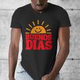 Cute Bilingual Spanish Teacher Buenos Dias Sunshine Men's V-Neck T-Shirt, funny design Cute Bilingual Spanish Teacher Buenos Dias Sunshine Men's V-Neck T-Shirt, funny design