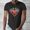 Cute Distressed Super Teacher Superhero Apple Men's V-Neck T-Shirt, Super Teacher Gifts, funny design Cute Distressed Super Teacher Superhero Apple Men's V-Neck T-Shirt, Super Teacher Gifts, funny design