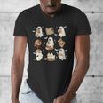 Cute Ghosts Reading Book Bookworm Halloween History Teacher Men's V-Neck T-Shirt, History Teacher Gifts, funny design Cute Ghosts Reading Book Bookworm Halloween History Teacher Men's V-Neck T-Shirt, History Teacher Gifts, funny design