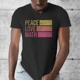 Cute Math Teacher Peace Love Math Men's V-Neck T-Shirt, funny design