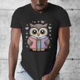 Cute Reading Owl Book Lover Teacher Librarian Bookworm Men's V-Neck T-Shirt, funny design Cute Reading Owl Book Lover Teacher Librarian Bookworm Men's V-Neck T-Shirt, funny design