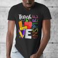 Cute Teach Love And Inspire Men Women Teacher Men's V-Neck T-Shirt, funny design
