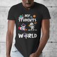 Cute Teacher My Students Are Out-Of This World Space Men's V-Neck T-Shirt, funny design Cute Teacher My Students Are Out-Of This World Space Men's V-Neck T-Shirt, funny design