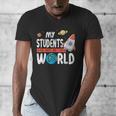 Cute Teacher My Students Are Out Of This World Space Men Women Kids Men's V-Neck T-Shirt, funny design