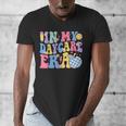 In My Daycare Era Groovy Teacher Daycare First Day Of School Men's V-Neck T-Shirt, Groovy Teacher Gifts, funny design
