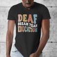 Deaf Dream Team Education Deaf Education Teacher Men's V-Neck T-Shirt, funny design Deaf Dream Team Education Deaf Education Teacher Men's V-Neck T-Shirt, funny design