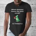 Dinosaur Thesaurus Grammar Joke Teacher Men's V-Neck T-Shirt, funny design Dinosaur Thesaurus Grammar Joke Teacher Men's V-Neck T-Shirt, funny design
