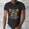 Dinosaurs Didnt Read Look What Happened To Them Teacher Men's V-Neck T-Shirt, funny design Dinosaurs Didnt Read Look What Happened To Them Teacher Men's V-Neck T-Shirt, funny design