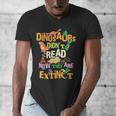 Dinosaurs Didn't Read Now They Are Extinct Reading Teacher Men's V-Neck T-Shirt, funny design Dinosaurs Didn't Read Now They Are Extinct Reading Teacher Men's V-Neck T-Shirt, funny design