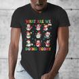 What Are We Doing Today PE Teacher Snowman Christmas Men's V-Neck T-Shirt, Pe Teacher Gifts, funny design What Are We Doing Today PE Teacher Snowman Christmas Men's V-Neck T-Shirt, Pe Teacher Gifts, funny design