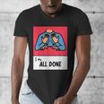 All Done Sped Teacher ASL Teacher Neurodiversity Hand Sign Men's V-Neck T-Shirt, funny design