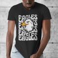 Eagles School Sports Fan Team Spirit Teacher Parent Student Men's V-Neck T-Shirt, funny design