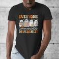 Everyone Communicates Differently Halloween Sped Teacher Men's V-Neck T-Shirt, funny design Everyone Communicates Differently Halloween Sped Teacher Men's V-Neck T-Shirt, funny design