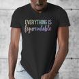 Everything Is Figureoutable Teacher Motivational - -Adults Small Short Sleeve Crew Collar Modern Fun Vacation Cotton Polyester Machine Wash Men's V-Neck T-Shirt, funny design Everything Is Figureoutable Teacher Motivational - -Adults Small Short Sleeve Crew Collar Modern Fun Vacation Cotton Polyester Machine Wash Men's V-Neck T-Shirt, funny design