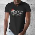 FA LA8 Christmas Santa Fa La Math Teacher Student Men's V-Neck T-Shirt, funny design