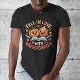 Fall In Love With Kindergarten Autumn Kindergarten Teacher Men's V-Neck T-Shirt, funny design Fall In Love With Kindergarten Autumn Kindergarten Teacher Men's V-Neck T-Shirt, funny design