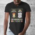 First Coffee Then Data SPED Teacher Taking a Break Men's V-Neck T-Shirt, funny design