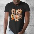 First Grade Fall Floral Coquette Bow Teachers Students Men's V-Neck T-Shirt, First Grade Teacher Gifts, funny design First Grade Fall Floral Coquette Bow Teachers Students Men's V-Neck T-Shirt, First Grade Teacher Gifts, funny design