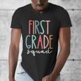 First Grade Squad 1st Grade Teacher Crew Back To School Team Men's V-Neck T-Shirt, First Grade Teacher Gifts, funny design