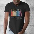 Floral Books Never Underestimate A Public School Teacher Men's V-Neck T-Shirt, funny design Floral Books Never Underestimate A Public School Teacher Men's V-Neck T-Shirt, funny design