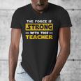The Force Strong With This Teacher Men Women Kids Men's V-Neck T-Shirt, funny design The Force Strong With This Teacher Men Women Kids Men's V-Neck T-Shirt, funny design