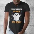 French Teacher Halloween French Class School Men's V-Neck T-Shirt, funny design