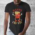 Fun Teacher Happy Fri Yay French Fries Friday Lovers Men's V-Neck T-Shirt, funny design