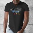 Geography Teacher Earth Day Is Where It's At For Men Women Kids Men's V-Neck T-Shirt, funny design