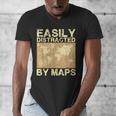 Geography Teacher Easily Distracted By Maps Men's V-Neck T-Shirt, funny design Geography Teacher Easily Distracted By Maps Men's V-Neck T-Shirt, funny design