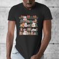 Ghost Christmas Reading Book Lover Library Christmas Teacher Men's V-Neck T-Shirt, funny design