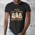 Ghost Are You Fall-O-Ween Directions Teacher Halloween Men's V-Neck T-Shirt, funny design