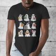 Ghost Reading Teacher Halloween Costume Librarian Book Lover Men's V-Neck T-Shirt, funny design Ghost Reading Teacher Halloween Costume Librarian Book Lover Men's V-Neck T-Shirt, funny design