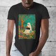 Groovy Ghost Reading Book Cat Halloween Ghost Teacher Men's V-Neck T-Shirt, Groovy Teacher Gifts, funny design Groovy Ghost Reading Book Cat Halloween Ghost Teacher Men's V-Neck T-Shirt, Groovy Teacher Gifts, funny design