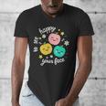 Groovy Happy To See Your Face Teacher School Appreciation Men's V-Neck T-Shirt, Groovy Teacher Gifts, funny design Groovy Happy To See Your Face Teacher School Appreciation Men's V-Neck T-Shirt, Groovy Teacher Gifts, funny design