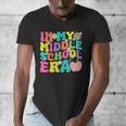 Groovy In My Middle School Era Back To School Teacher Men's V-Neck T-Shirt, Groovy Teacher Gifts, funny design