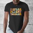 Groovy I Speak Fluent Toddler Daycare Provider Teacher Men's V-Neck T-Shirt, Groovy Teacher Gifts, funny design