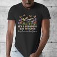 Groovy I Teach Tiny Humans About Jesus Christian Teacher Men's V-Neck T-Shirt, Groovy Teacher Gifts, funny design