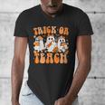 Groovy Teacher Halloween Trick Or Teach Ghost Men Women Kids Men's V-Neck T-Shirt, Groovy Teacher Gifts, funny design Groovy Teacher Halloween Trick Or Teach Ghost Men Women Kids Men's V-Neck T-Shirt, Groovy Teacher Gifts, funny design