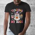 Groovy Teaching My Boos Teacher Ghost Halloween Teacher Men's V-Neck T-Shirt, Groovy Teacher Gifts, funny design Groovy Teaching My Boos Teacher Ghost Halloween Teacher Men's V-Neck T-Shirt, Groovy Teacher Gifts, funny design