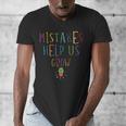 Growth Mindset Shirt For Teacher Mistakes Help Us Grow Men's V-Neck T-Shirt, funny design