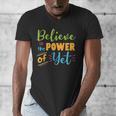 Growth Mindset Teacher Believe In The Power Of Yet Men's V-Neck T-Shirt, funny design