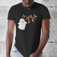 Halloween Music Note Ghost Teacher Fall Musical Instrument Men's V-Neck T-Shirt, funny design Halloween Music Note Ghost Teacher Fall Musical Instrument Men's V-Neck T-Shirt, funny design