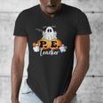 Halloween PE Teacher Ghosts Pumpkins Sports Lover Men's V-Neck T-Shirt, Pe Teacher Gifts, funny design Halloween PE Teacher Ghosts Pumpkins Sports Lover Men's V-Neck T-Shirt, Pe Teacher Gifts, funny design