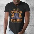Halloween Scary Spanish Teacher No Costume Required For Men Women Men's V-Neck T-Shirt, funny design Halloween Scary Spanish Teacher No Costume Required For Men Women Men's V-Neck T-Shirt, funny design