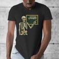 Halloween Skeleton 67 Meme Square Root 4489 Math Teacher Men's V-Neck T-Shirt, funny design