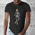 Halloween Skeleton Tap Dance Ballet Dance Teacher Men's V-Neck T-Shirt, funny design
