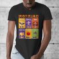 Halloween Spooky Syllable Types Teacher Educational Men's V-Neck T-Shirt, funny design